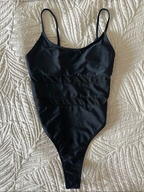 Target Black One-Piece Swimsuit with Thin Straps